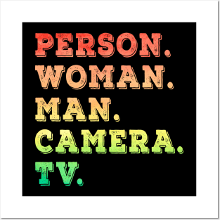 Person Woman Man Camera Tv T-Shirt Posters and Art